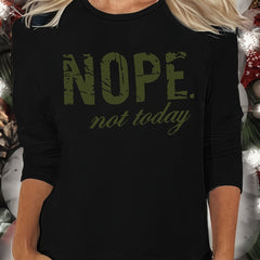 Women's Letter Print Lounge Top Long Sleeve Crew Neck