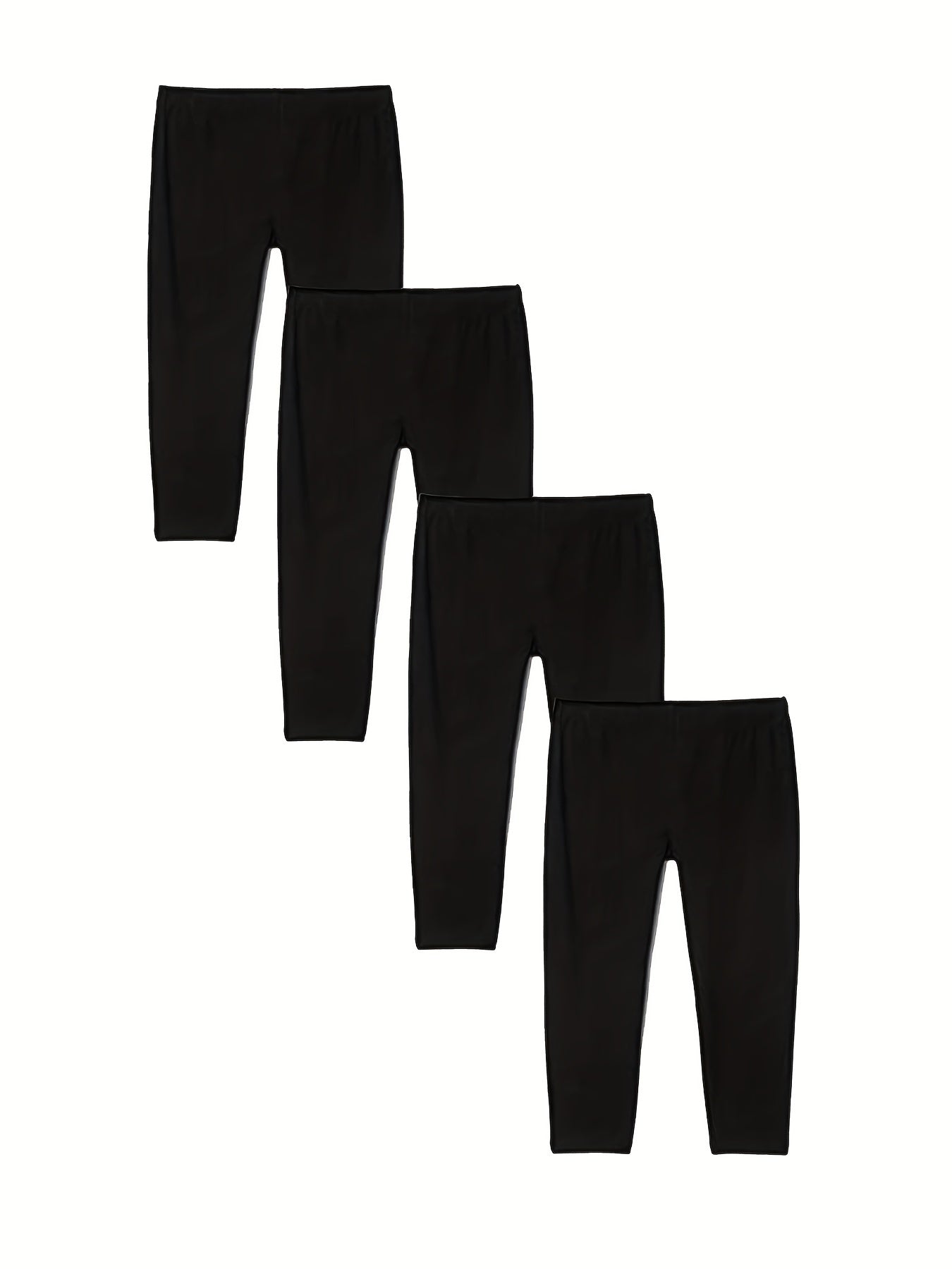 4pcs Little Girl's Cropped Leggings Modal Thin Sports Pants