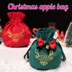 Santa Claus Velvet Gift Bag Candy Tote Bag Christmas Tree Decoration