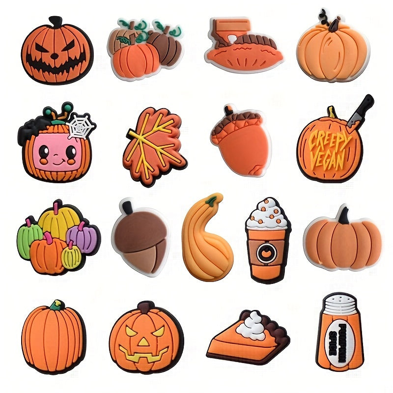 17pcs Halloween Charms Shoe Charms For Bubble Slides Sandals