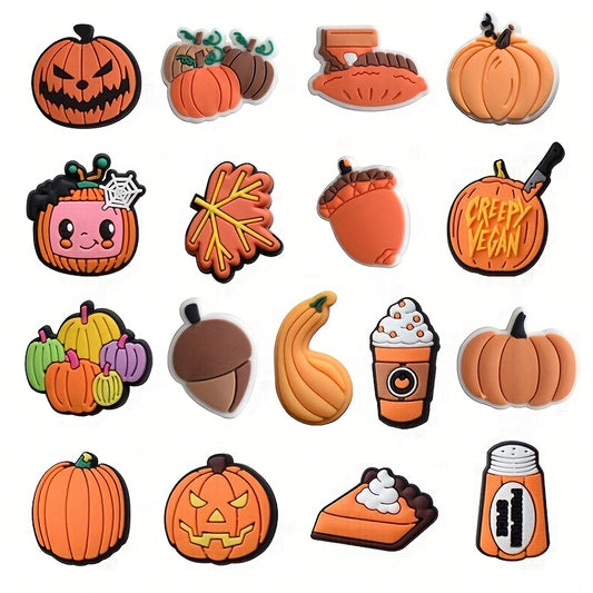 17pcs Halloween Charms Shoe Charms For Bubble Slides Sandals