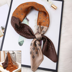 Striped Small Square Scarf Women's Shirts Decoration Neck Scarf