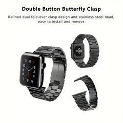 2pcs Stainless Steel Strap For IWatch Series Nylon Braided Strap