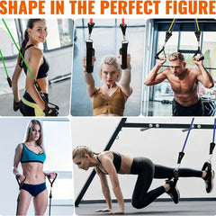 Resistance Bands Set Handles Legs & Ankle Straps for Training & Therapy