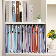24PCS Zipper File Bags for Sorting & Storage Letter Size A4