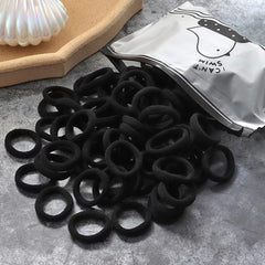 100pcs Girls High Elastic Colorful Hair Bands Women Scrunchies