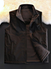 Men's Polar Fleece Reversible Vest for Autumn Winter