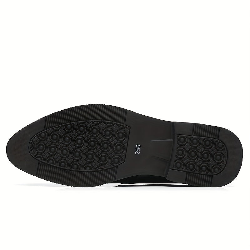Men's Pointed Toe Derby Shoes Non Slip Dress Shoes For Wedding Business