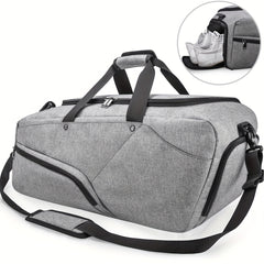 Large Capacity Gym Fitness Bag with Shoes Compartment Waterproof Storage