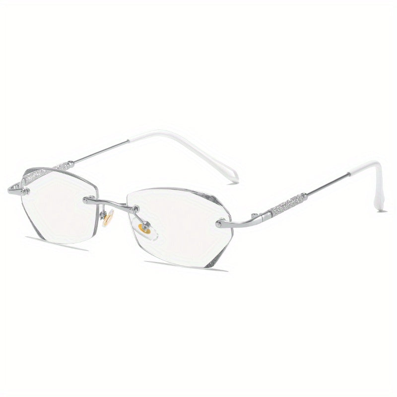 Light Blocking Rimless Reading Glasses for Women Unisex