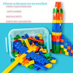 100pcs DIY Rocket Blocks Educational Toys for Boys Girls