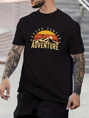 Adventure Print Men's Graphic Crew Neck Active T-Shirt