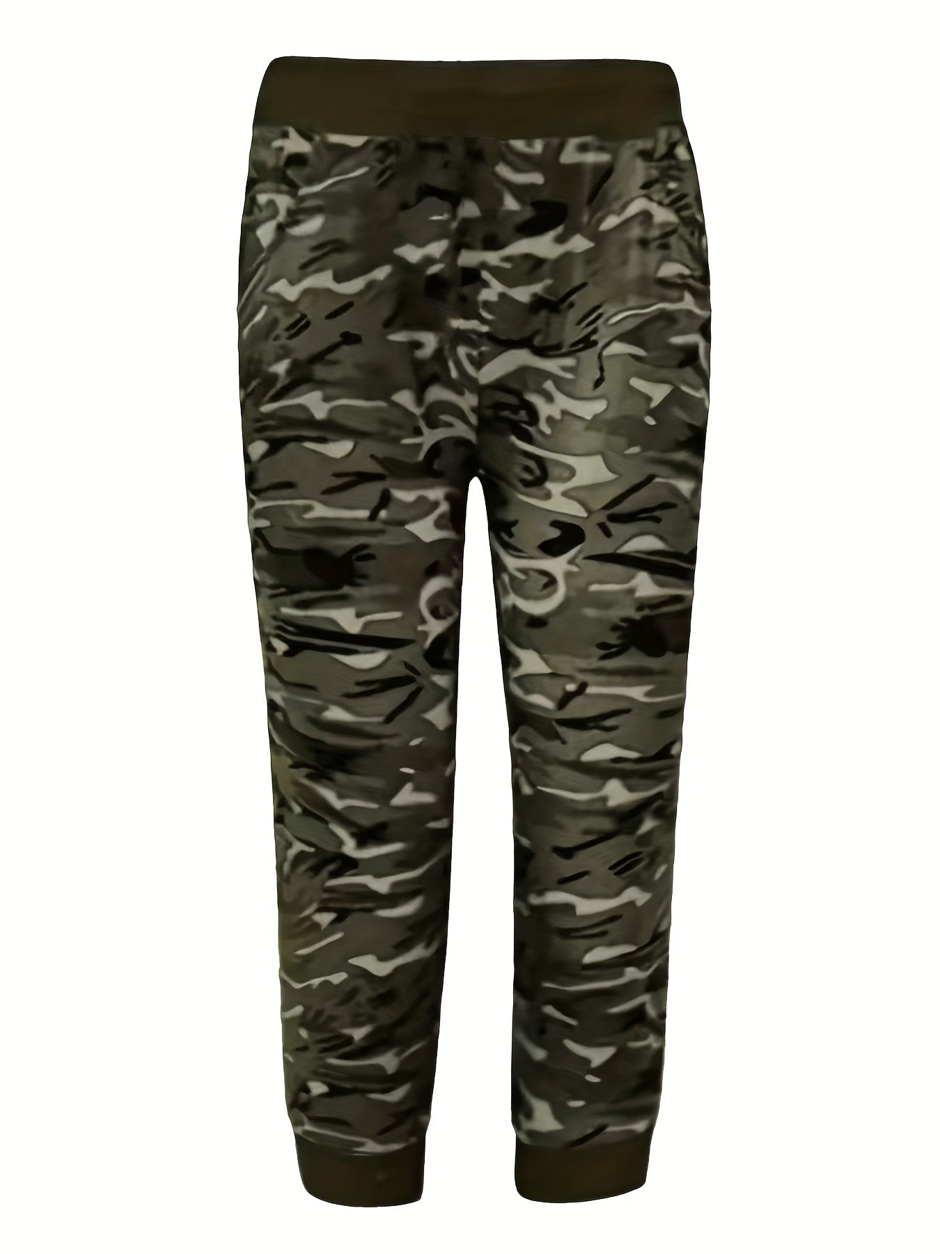 Camouflage Print Skinny Capris Leggings for Women