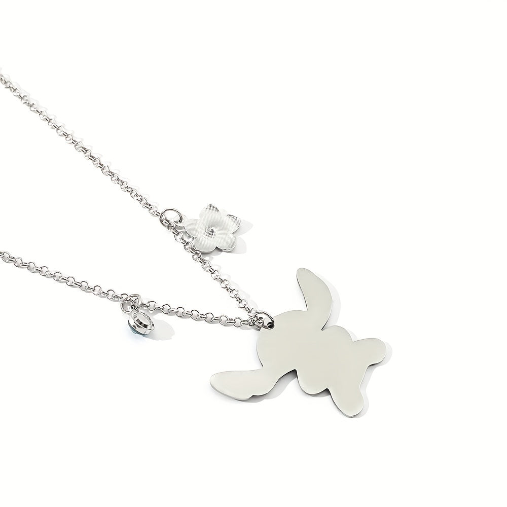 Ohana Means Family Boys Kids Laser Lettering Couple Jewelry Gift Necklace
