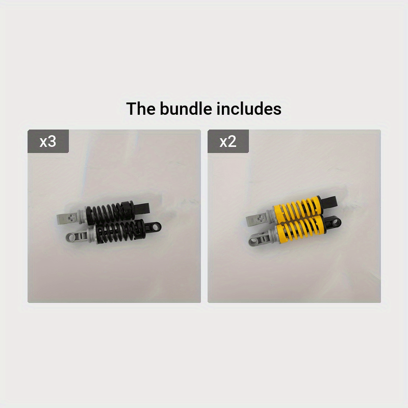 2pcs Motorcycle Shock Absorber Springs with Yellow Accents