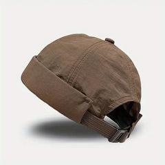 Quick Drying Brimless Docker Cap Solid Skull Cap Adjustable Beanie