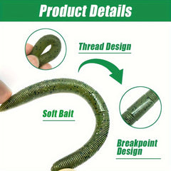 6pcs 5g Soft Bait Worm Fishing Lures Colorful Fishing Gear Accessories