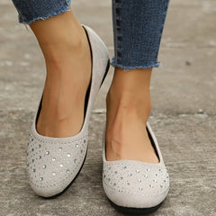 Women's Rhinestone Loafer Slip On Shoes