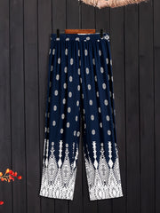 Boho Outfit Set Women's Plus Geo Print Cardigan & Pants Set