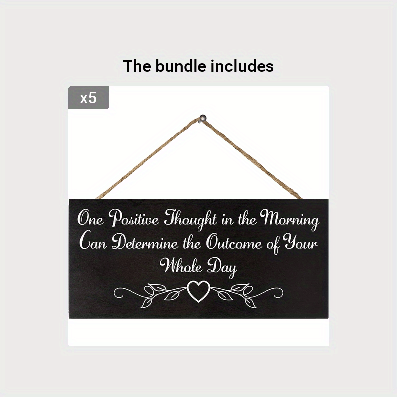 Positive Thought in the Morning Wooden Sign