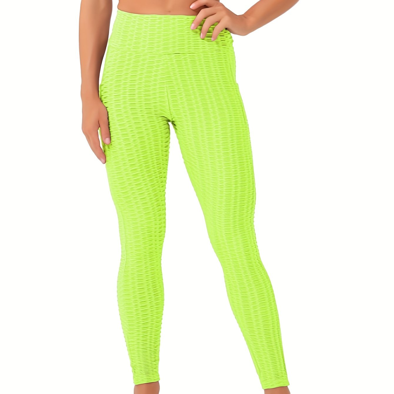 Honeycomb Yoga Leggings With Pocket High Waist Sports Tight Pants
