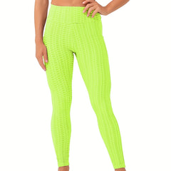 Honeycomb Yoga Leggings With Pocket High Waist Sports Tight Pants