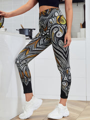 Stretch Digital Print Yoga Leggings for Women