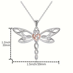 Dragonfly Pendant Necklace With Message Card - Gift For Daughter