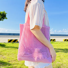 Crochet Shoulder Bag Large Capacity Knitted Tote Bag