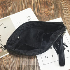 Women Rivet Tassel Clutch Bag Female Shoulder Bag