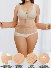 Sports Shapewear Women's Plus Hook & Eye Belly Wrap Tummy Control