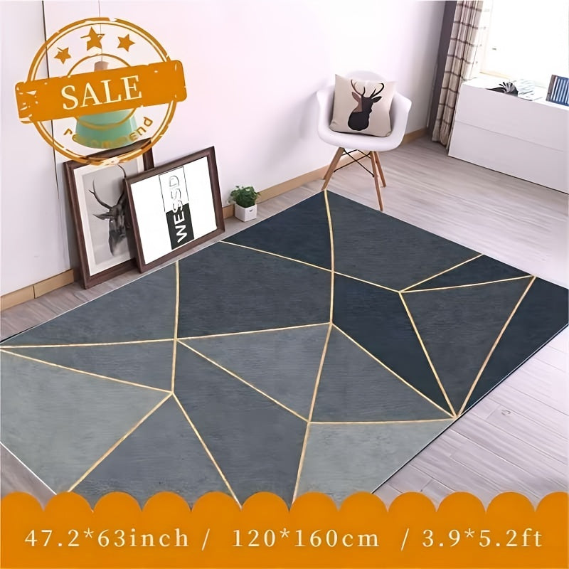 Nordic Geometric Floor Carpet Non Slip Rug Machine Washable