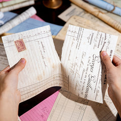30sheets Double sided Paper Book Retro Contract Series English Can Be Torn