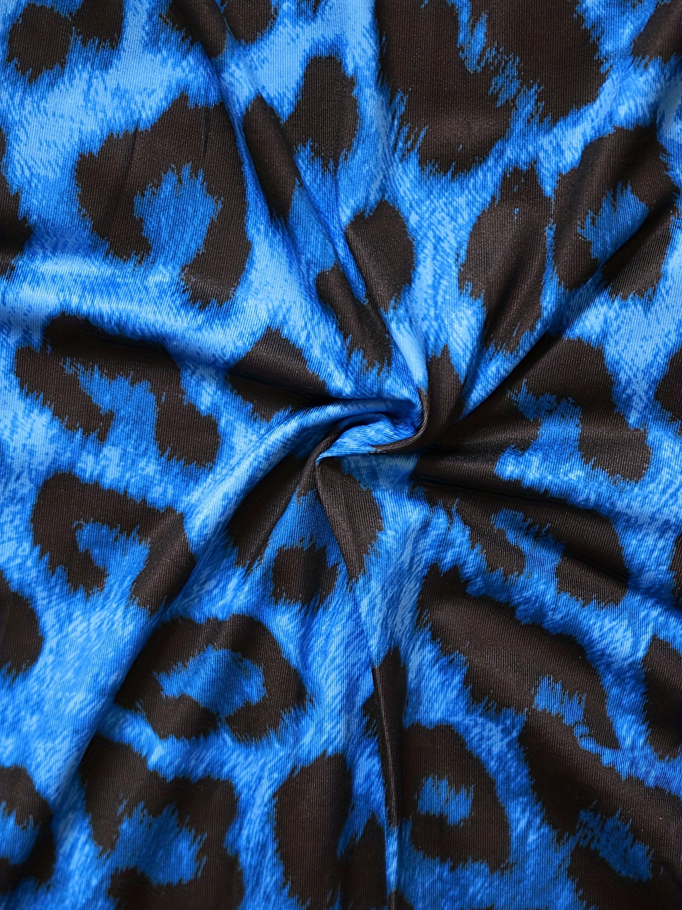 Leopard Print and Lips Print Two-Piece Set: Long Sleeve Top & Flared Leg Pants