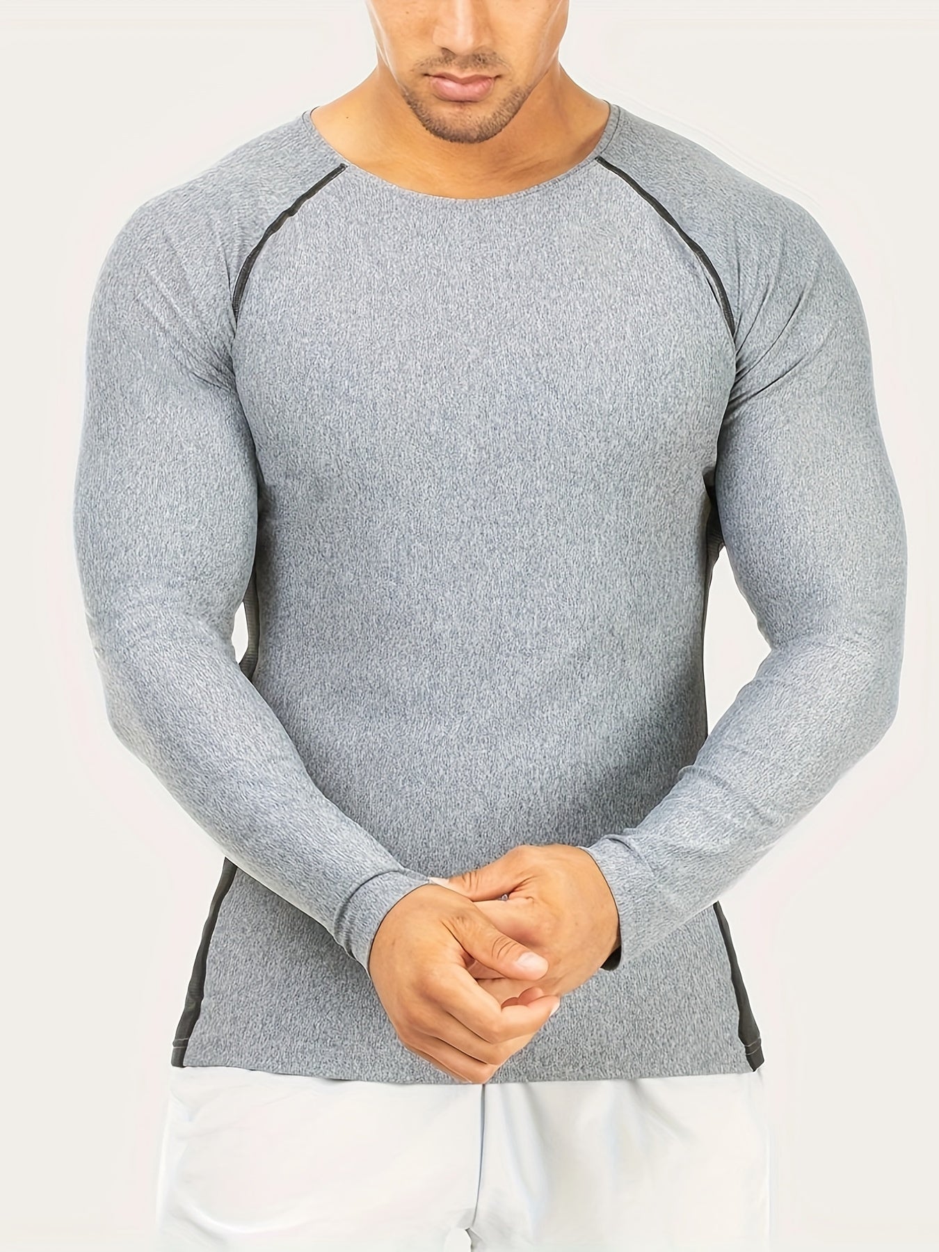 Men's Compression Long Sleeve T-shirt - Sweat Absorbing Quick Drying