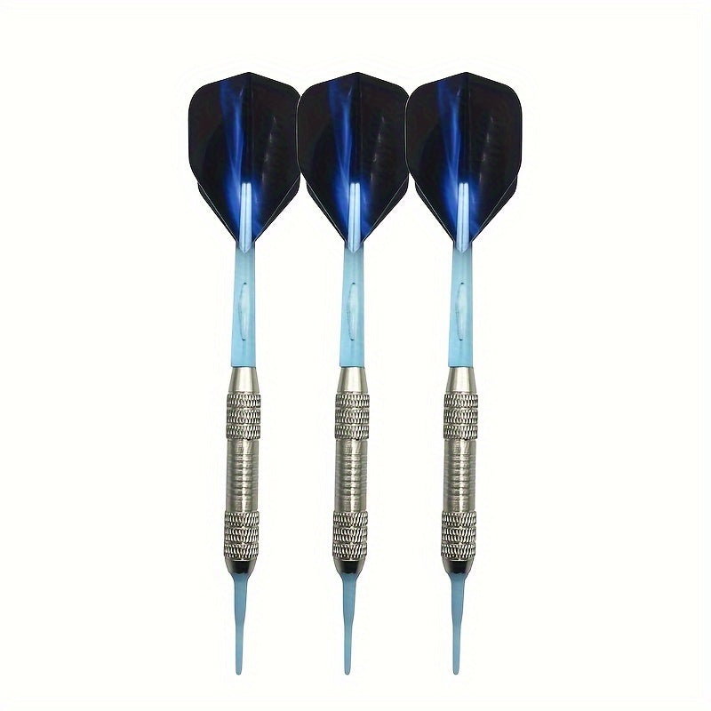 3pc Soft Tip Darts Set, Plastic Shaft, Metal Barrel, Professional Throwing Game