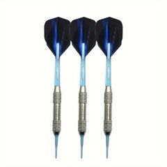 3pc Soft Tip Darts Set, Plastic Shaft, Metal Barrel, Professional Throwing Game
