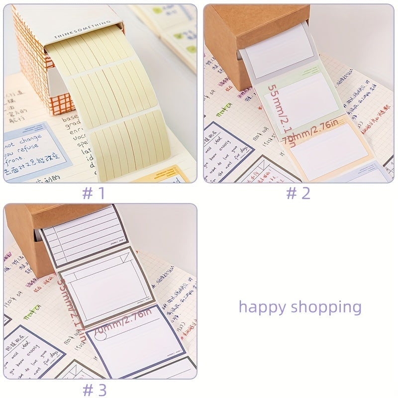 250 Sheets Pull-out Scroll Sticky Notes Set