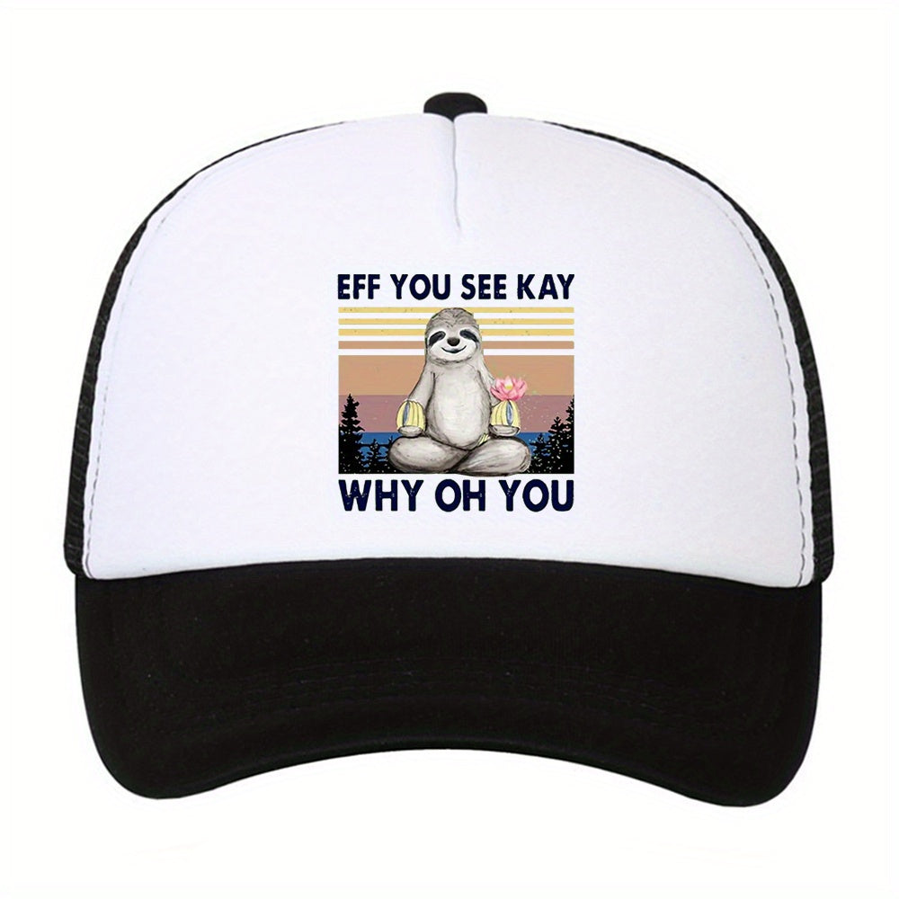 Outdoor Baseball Cap Men's Cartoon Print Hip Hop Dad Trucker Hat