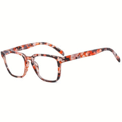 Camouflage Square Frame Reading Glasses Casual Eyeglasses