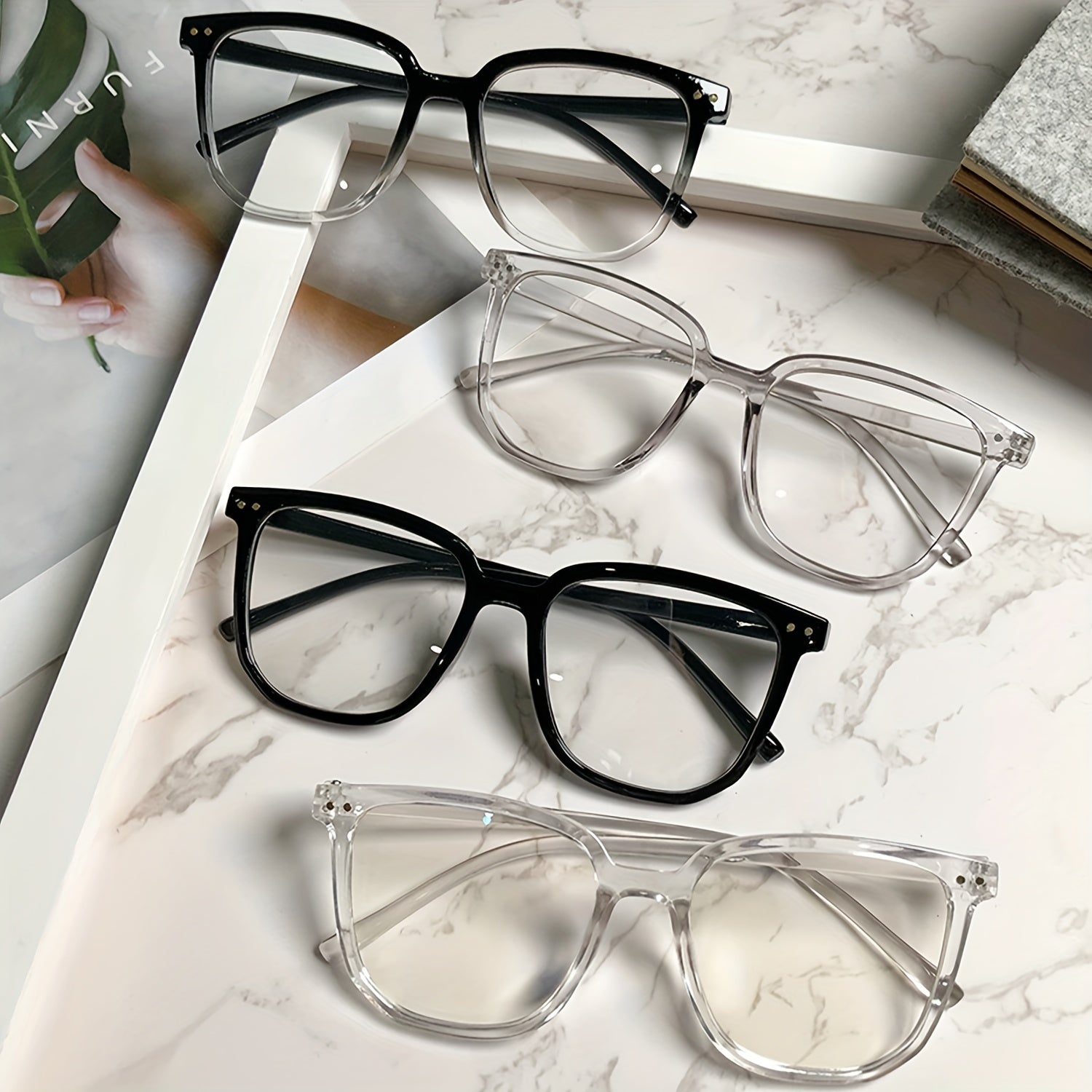 Light Blocking Clear Lens Glasses for Eye Fatigue Relief - Men & Women