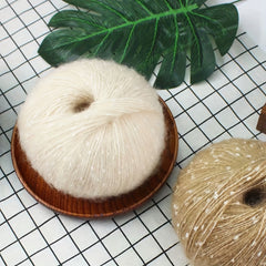 2pcs Colorful Dotted Mohair Handwoven Yarn 50g pc