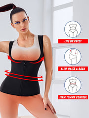 Wide Strap Tank Top Waist Trainer Sports Vest Women's Activewear