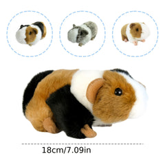 Guinea Pig Plush Toy Soft Stuffed Animal Fluffy Fur Realistic
