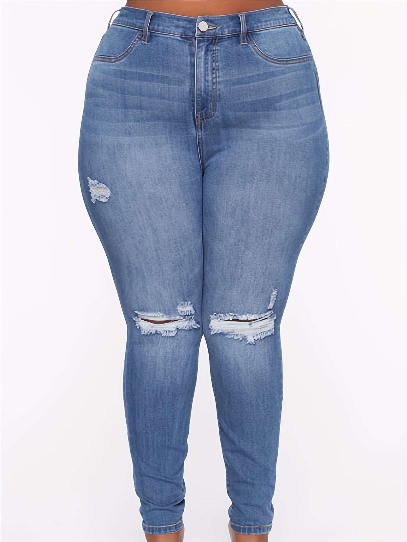Women's Ripped High Stretch Slim Fit Jeans