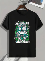 Men's Animal Print Slim Fit T-shirt for Spring Summer