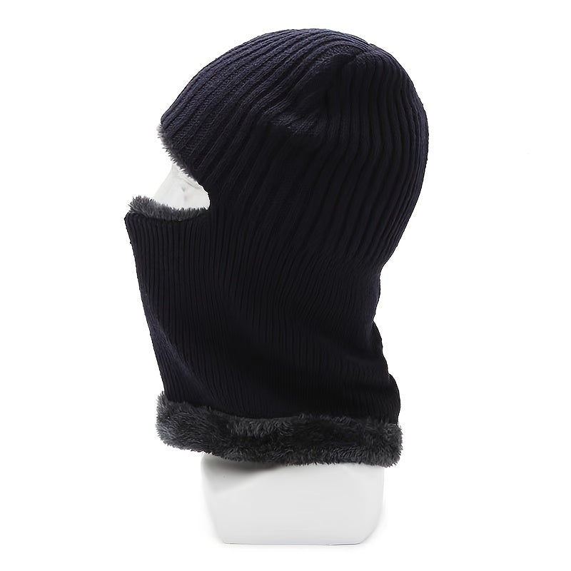 Full Face Knitted Balaclava Face Mask Winter Fleece Lined Ski Mask