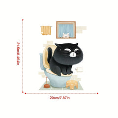 Cat Kitten Toilet Lid Sticker Home Decor