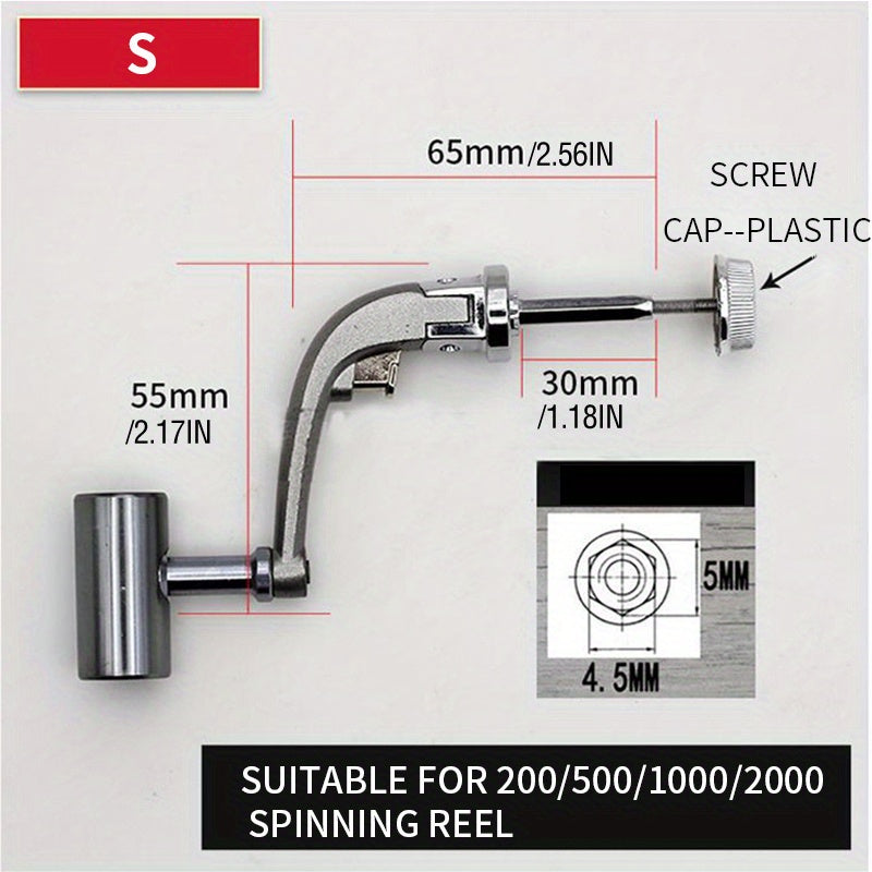 Durable Metal Fishing Reel Handle with Comfortable Grip