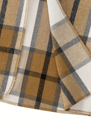 Plaid Hoodie Jacket Varsity Cardigan for Kids